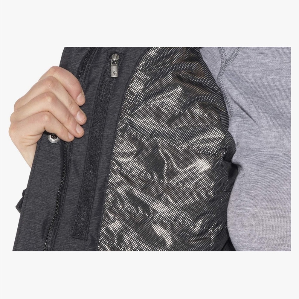 Columbia Carson Pass II Charcoal Black OmniTech Belted Winter Coat - Picture 3 of 9